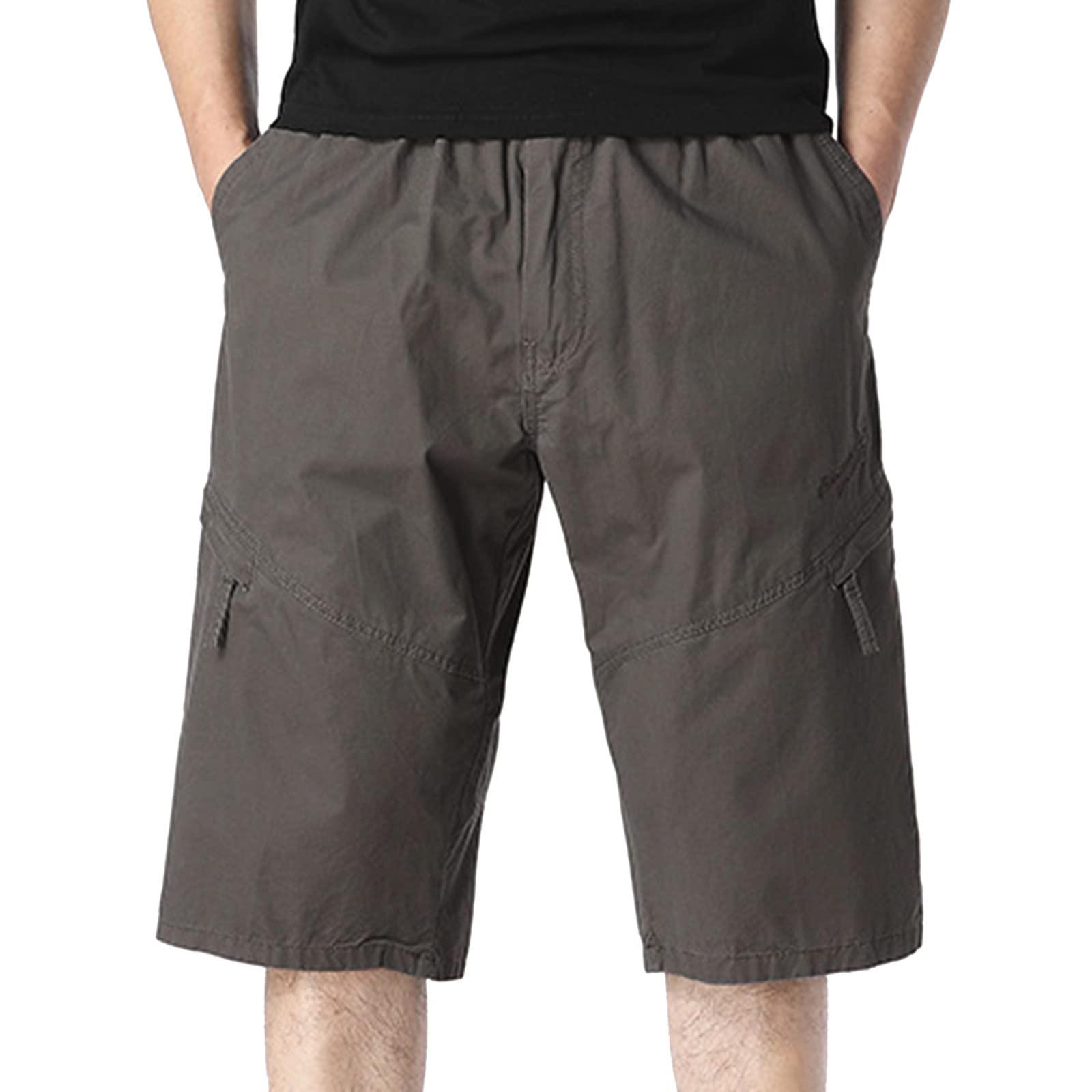Men's Cargo Pants with Multiple Pockets - Outdoor Hiking Jogger Sweatpants for Casual Wear | Tapered Fit & Drawstring Waist | Perfect for Hiking, Travel & Everyday Use