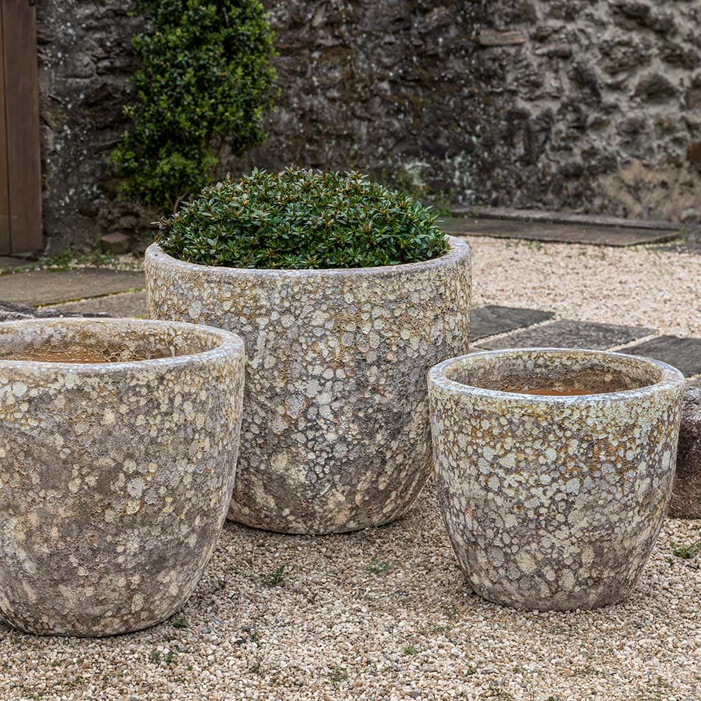 Campania International Caipirinha Planter Set of 3 - Sahara Finish for Indoor/Outdoor Decor, Patio, Garden & Home Décor