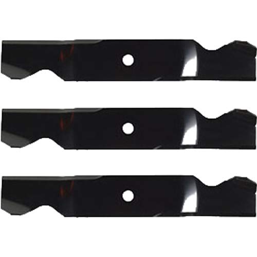 (3 Pack) Premium Medium Lift Notched Replacement XHT Lawn Mower Blades - Fits MTD/Cub Cadet/White 759-3820 | 18.5