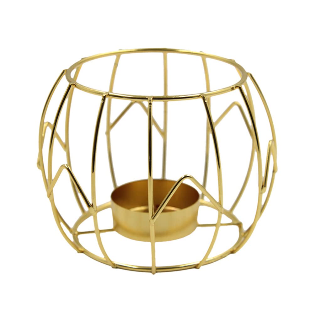 OSALADI Metal Wire Pumpkin Candle Holder - Vintage Retro Tea Light Candle Stand for Halloween & Thanksgiving Decor - Perfect for Dining Table, Mantel, and Home Decoration