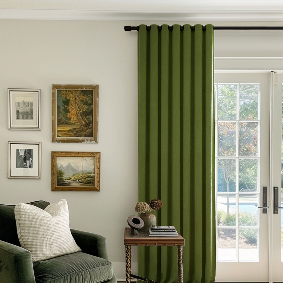 Luxury Blackout Curtains - Heavyweight Velvet Drapes with Grommet Top in Elegant Gray | Thermal Insulated & Noise Reducing Window Treatments for Bedroom & Living Room