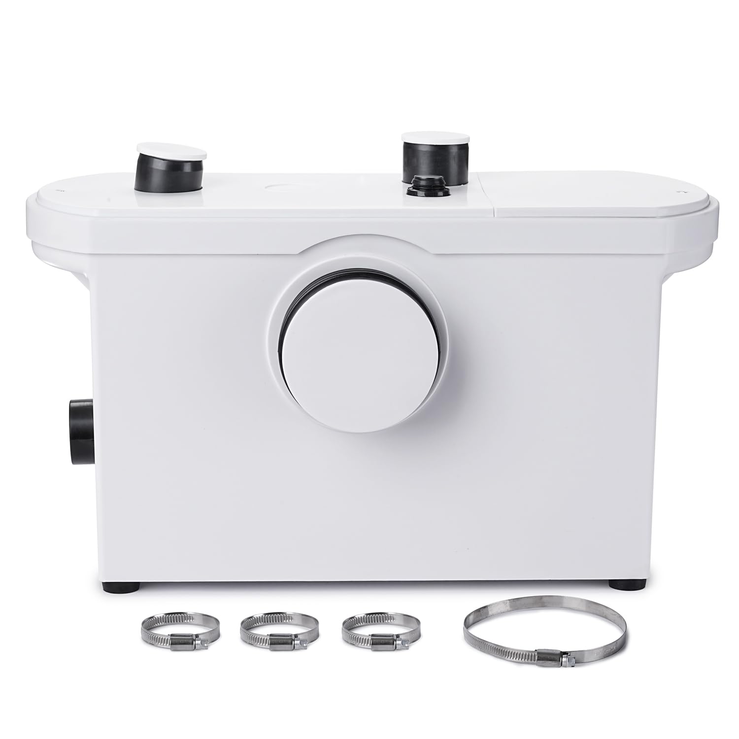 TOPWAY 600W Macerator Sewage Pump with 3 Water Inlets - Upflush Toilet, Sink, Shower & Bathtub Waste Water Disposal System for Basement, Kitchen & RV - Powerful Macerator Sump Pump for Efficient Waste Management