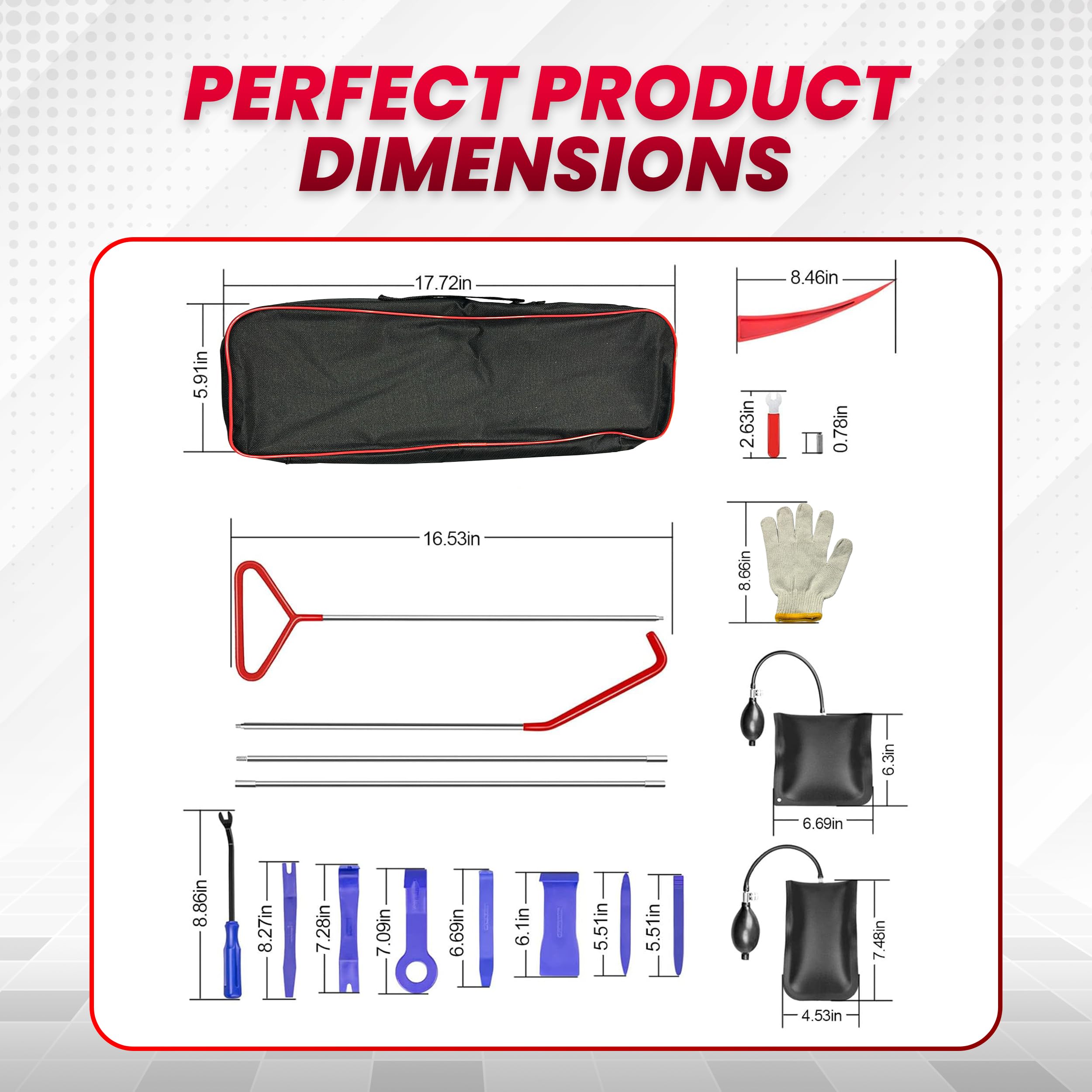 24-Piece Car Tool Kit - Essential Automotive Repair Tools for DIY & Professional Mechanics | Perfect for Emergency Repairs & Maintenance