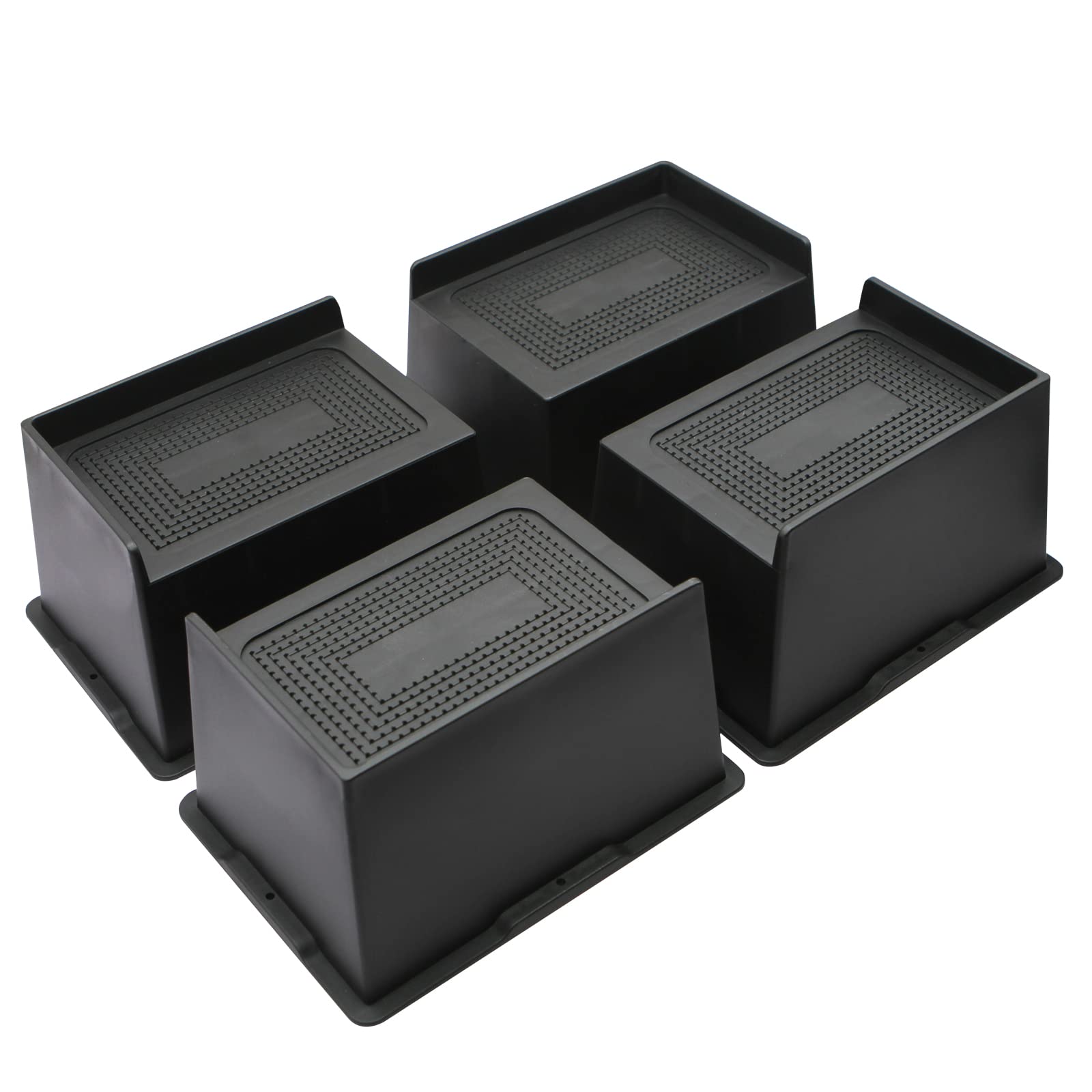 6 Inch Heavy Duty Bed Risers - Supports Up to 6000 lbs, Oversized Furniture Risers for Beds, Couches, Sofas & Chairs - 4 Pack - Perfect for Extra Storage Space & Adjusting Furniture Height