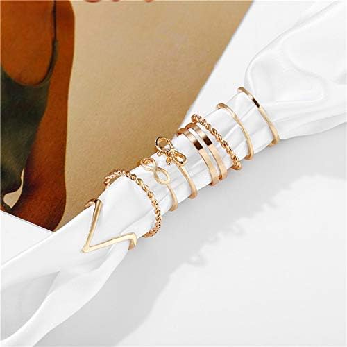 YouBella Bohemian Oxidized Silver Rings Set - 9 Piece Stackable Rings for Women & Girls | Boho Chic Jewelry for Layering, Everyday Wear & Gift Giving