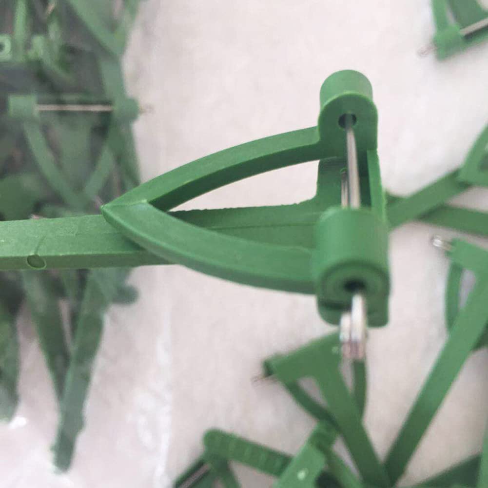 50Pcs Plastic Corsage Safety Pins - Boutonniere Pins for Weddings, Prom, Graduation - Triangle Flower Brooch Clips for Lapel, Bouquet & Corsage (Green)