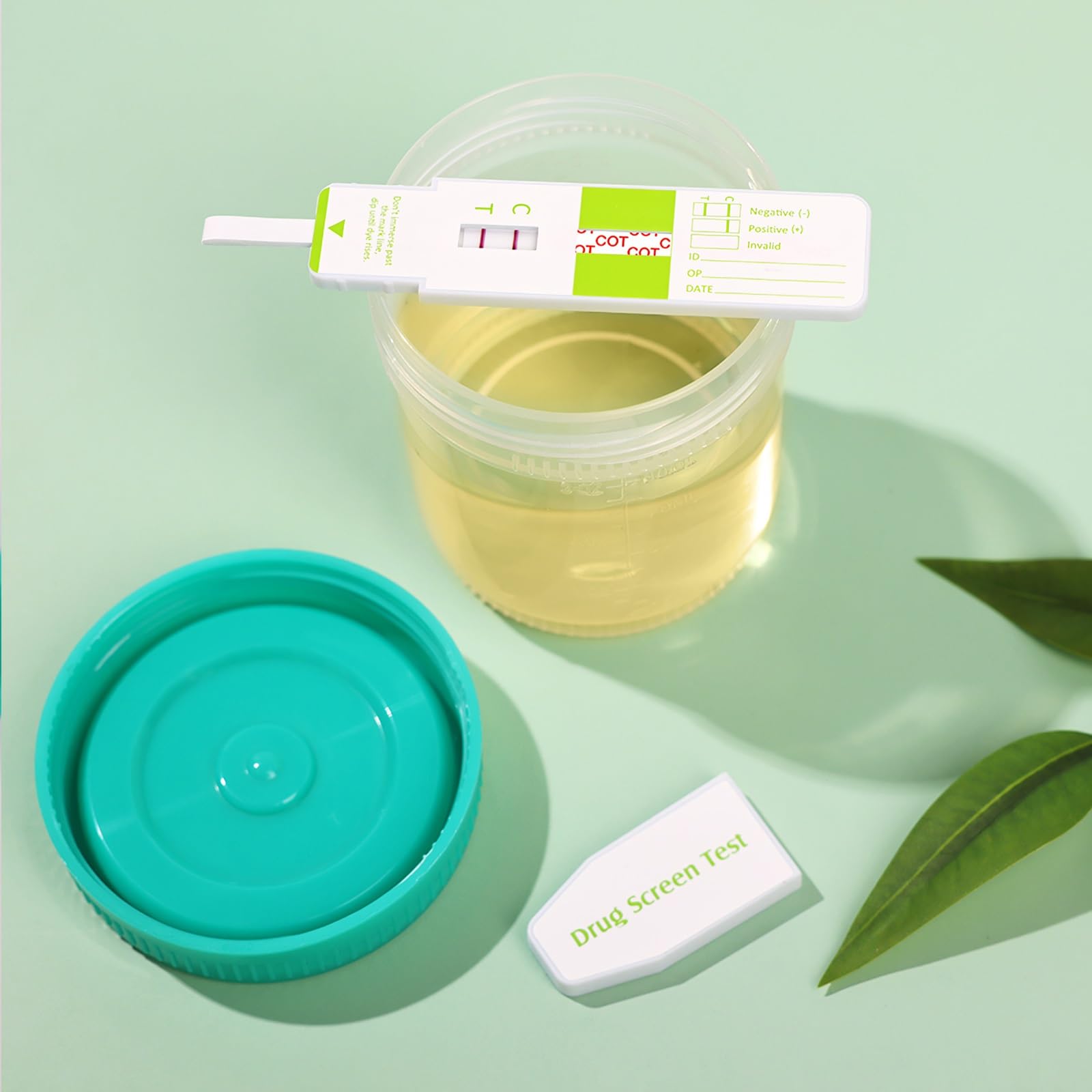 Easy@Home 90ML/3OZ Leak-Proof Specimen Collection Cups with Tight Screw Lids - Pack of 2 Disposable Sample Containers for Urine, Stool & Medical Testing - Ideal for Home Health Tests, Doctor Visits & Lab Samples