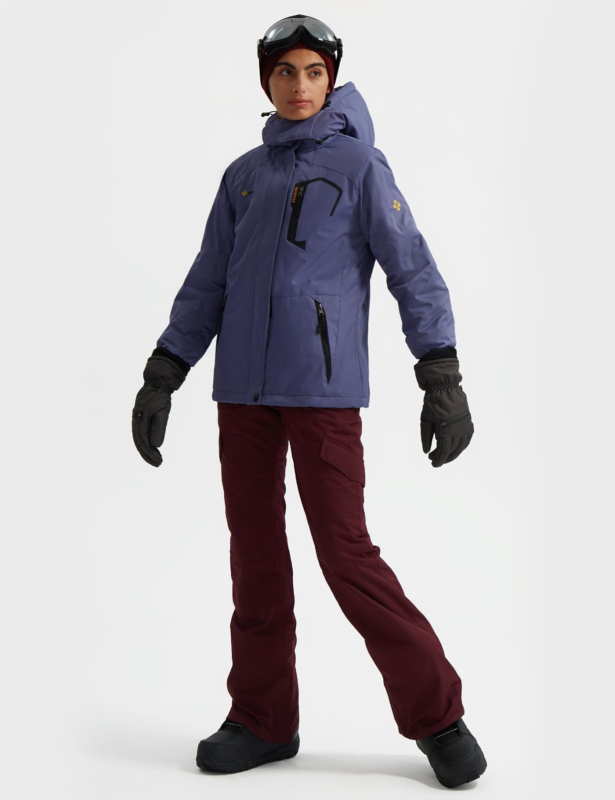 GEMYSE Women's Waterproof Ski Jacket - Windproof Winter Snow Coat with Thermal Insulation for Skiing, Snowboarding & Outdoor Adventures