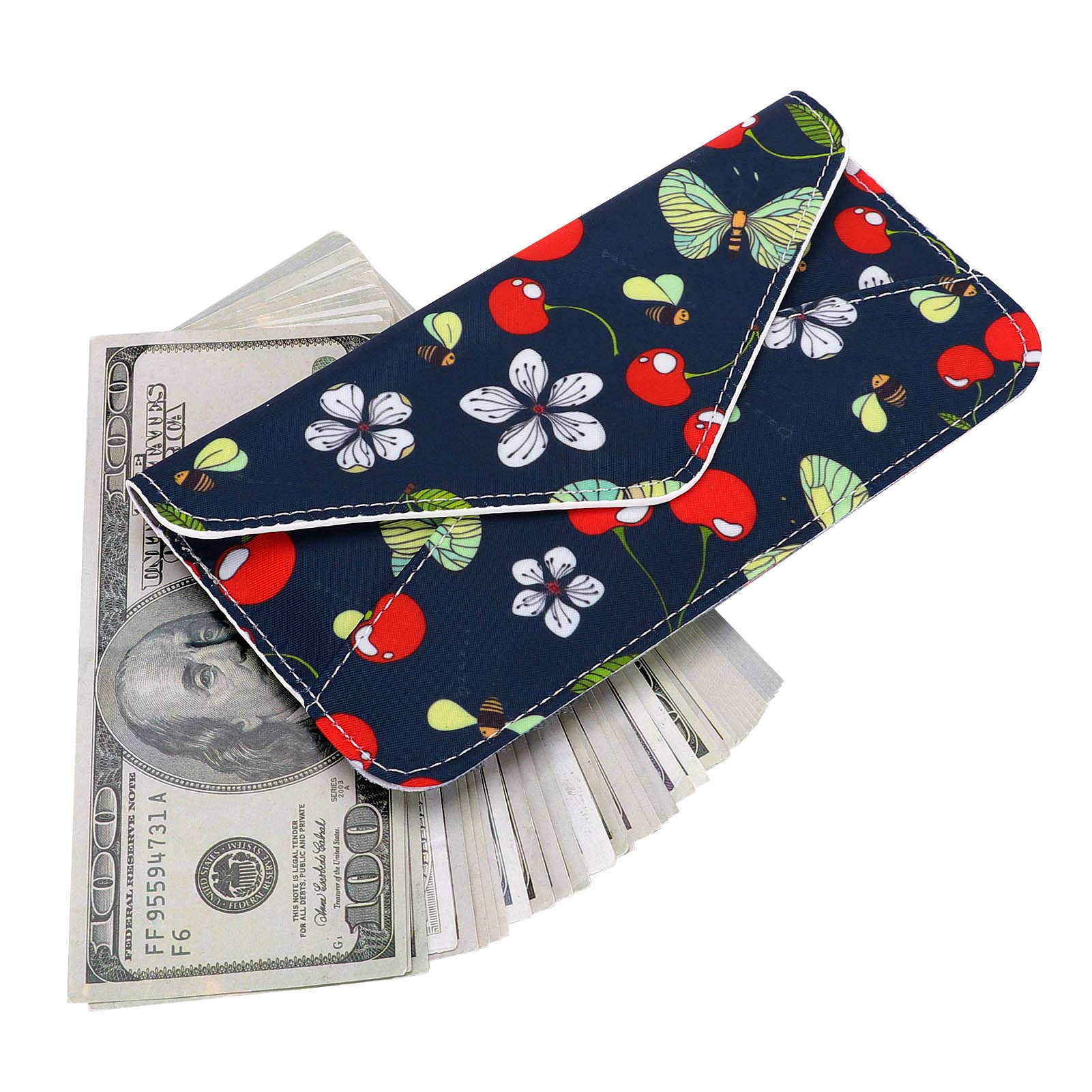 XEYOU Women's Slim RFID Blocking Leather Card Holder - Stylish Envelope Wallet for Credit Cards, ID & Cash - Perfect for Everyday Use, Travel & Gift Giving
