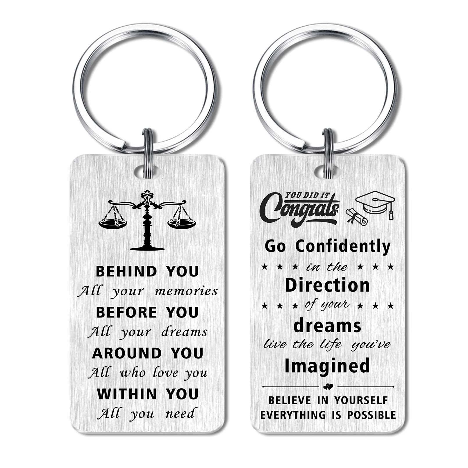 2025 Graduation Gifts - Personalized Class of 2025 Keychain with 'Behind You All Your Memories' Engraving - Perfect Graduation Present for High School & College Grads - Great for Commencement, Yearbook Signings & Alumni Reunions