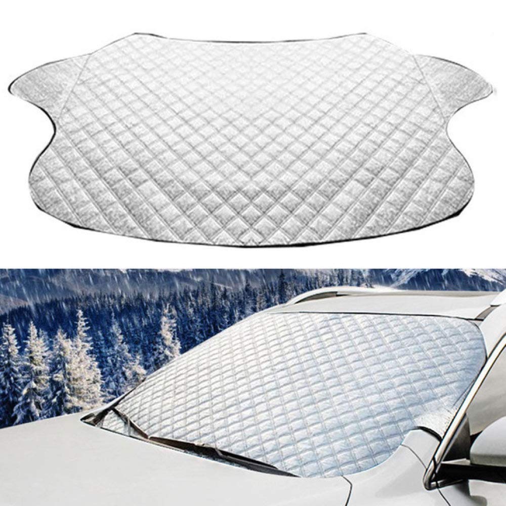 HSIYE Magnetic Car Windshield Sunshade Cover - UV Protection, Waterproof Snow Shield for Front Windscreen (Fits Most Vehicles) - Perfect for Summer Heat & Winter Snow Protection