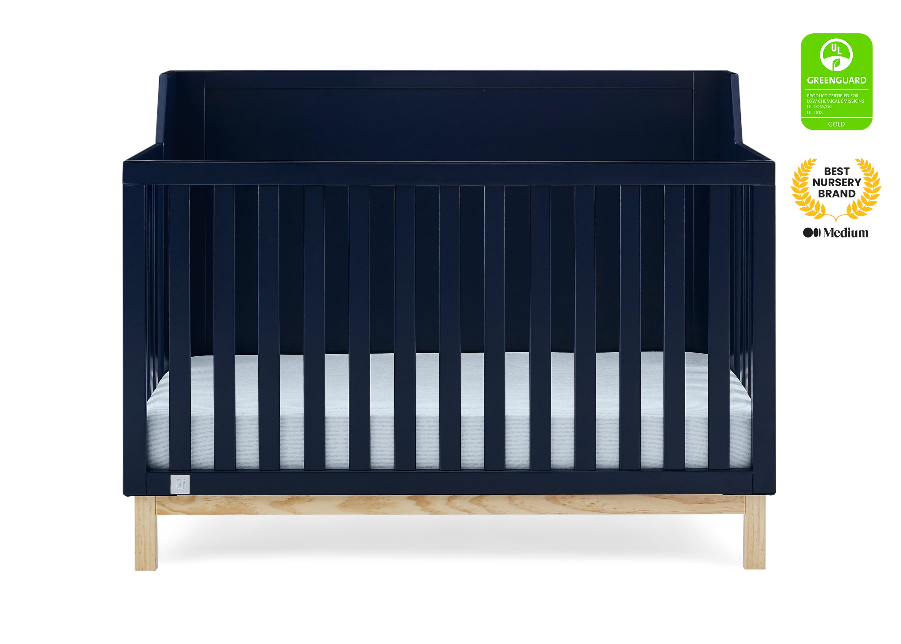BabyGap Oxford 6-in-1 Convertible Crib - Nursery Furniture for Newborn to Toddler - Perfect for Small Spaces & Modern Nurseries