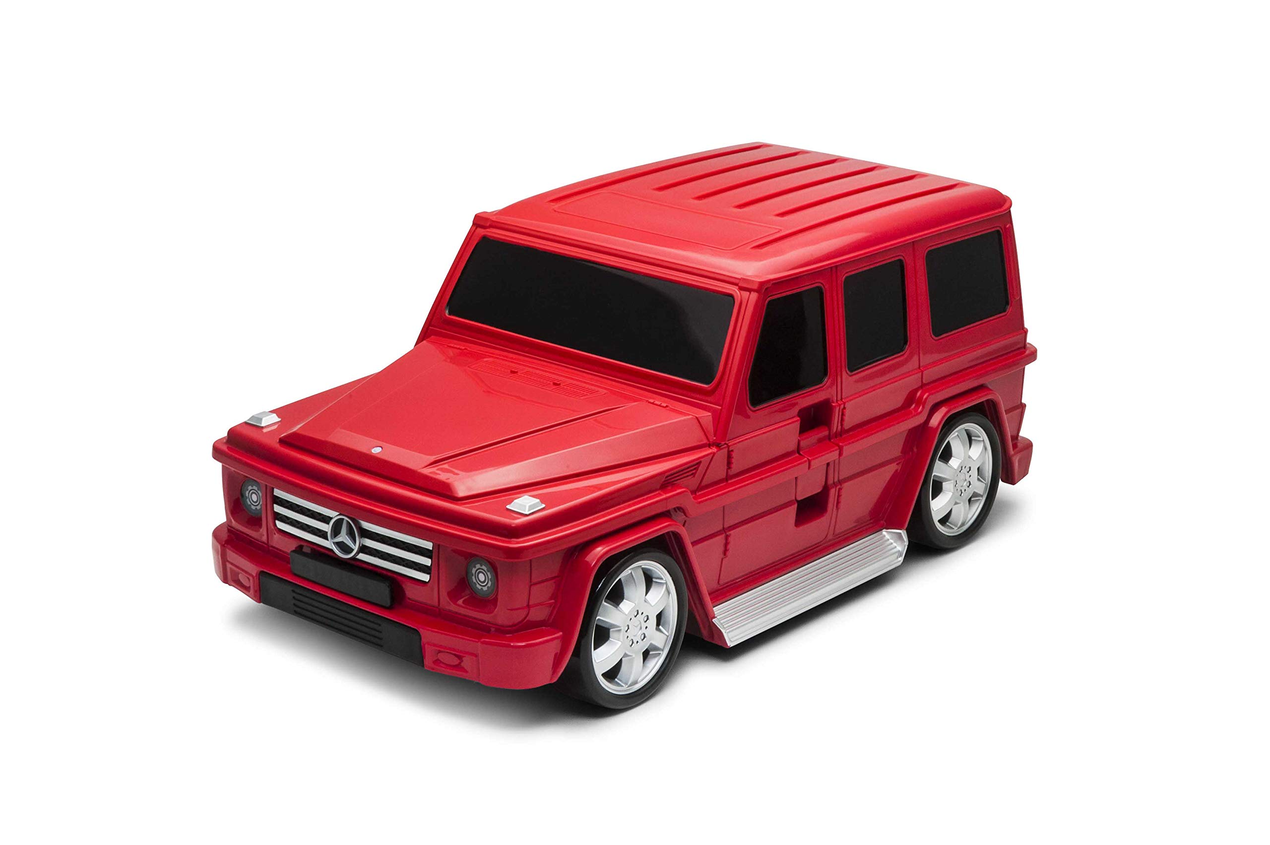 Mercedes Benz G Wagon Kids Carry-on Luggage - Durable Rolling Suitcase for Boys & Girls, Spinner Wheels, Lightweight Travel Bag (Red) - Perfect for Airplane Trips, School Travel & Family Vacations