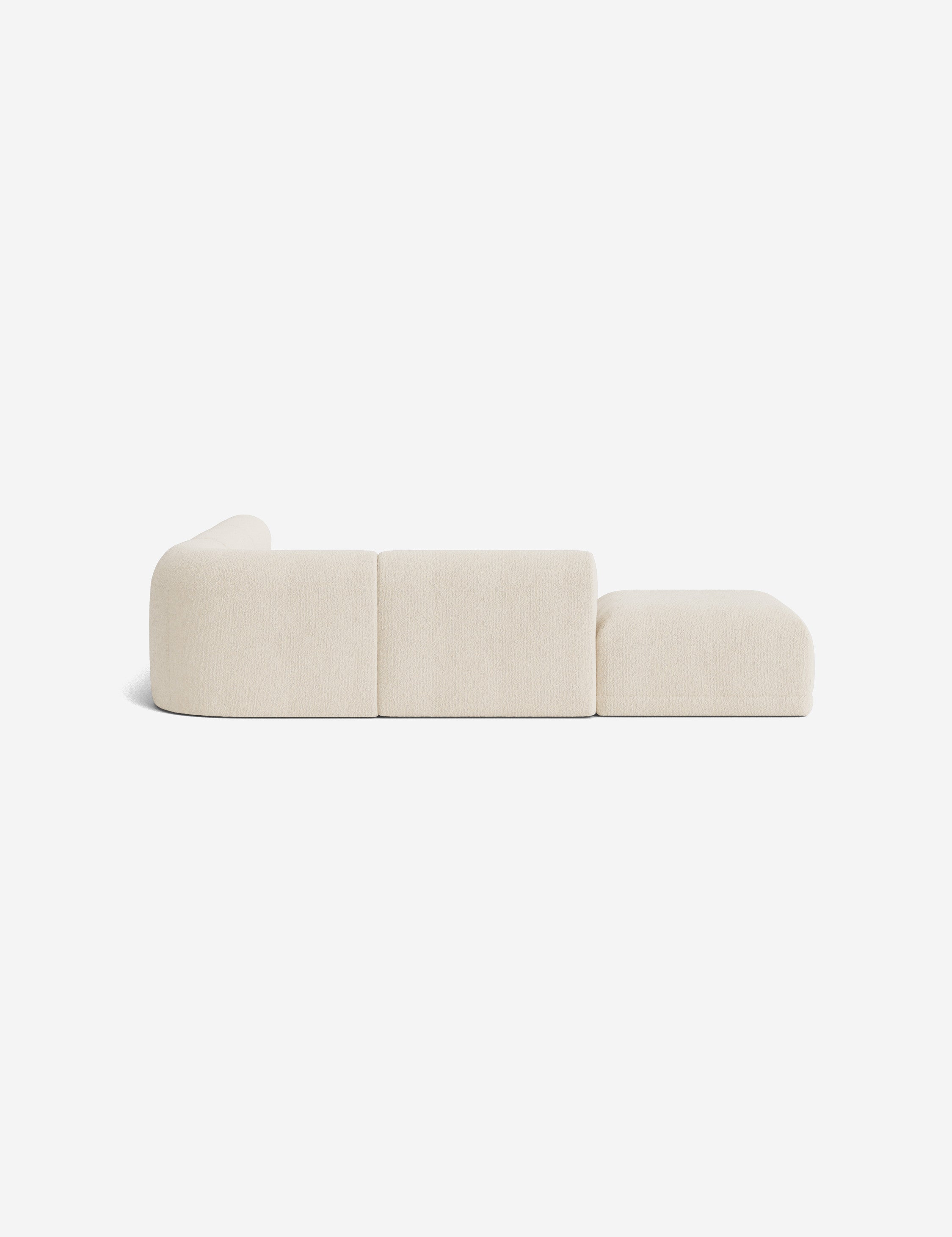 Modern Carson Sectional Sofa with Ottoman - L-Shaped Couch for Living Room, Family Room & Small Spaces - Comfortable Fabric Upholstery with Reversible Chaise