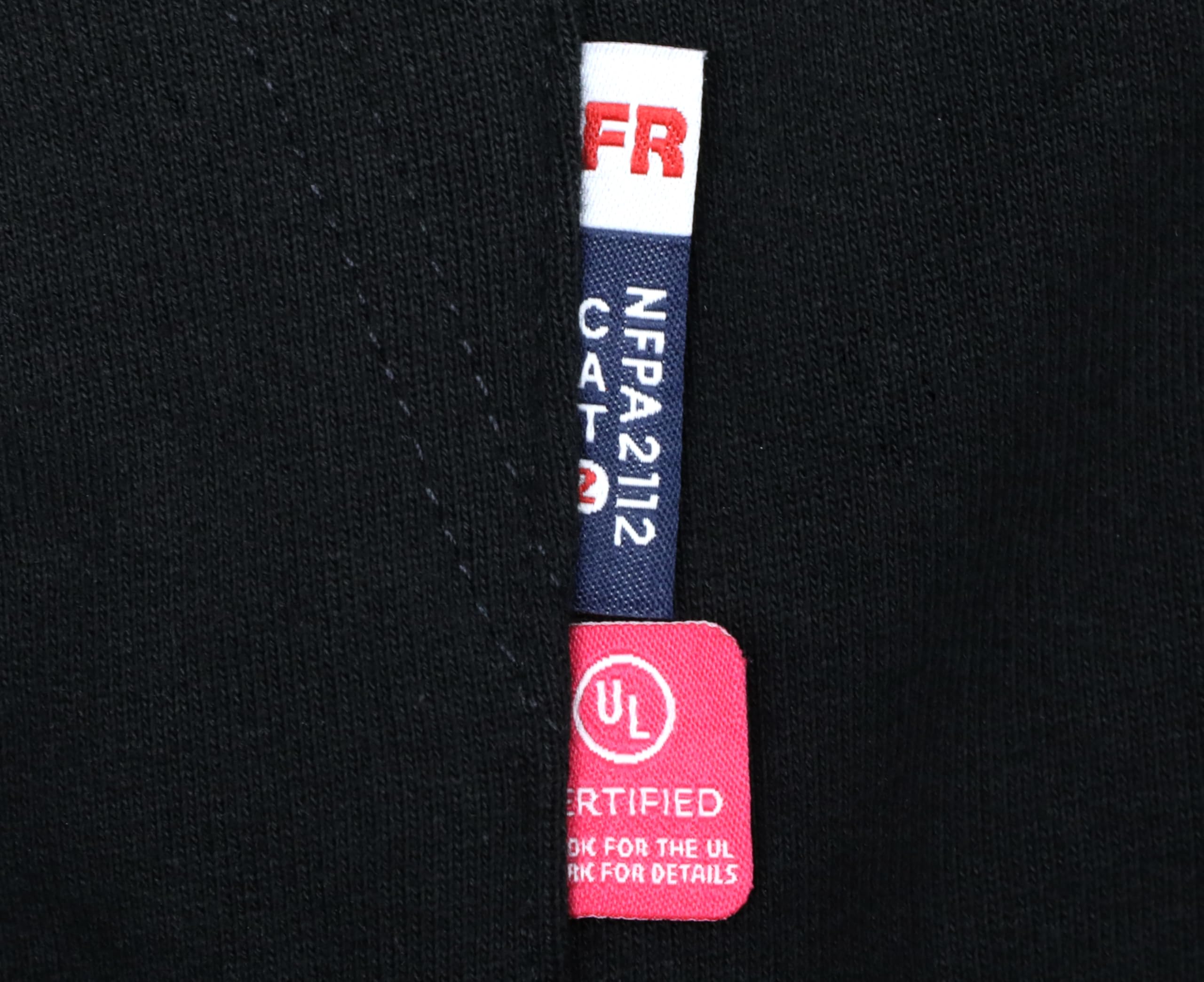BOCOMAL FR Heavyweight Fleece Hooded Sweatshirt - 14oz NFPA 2112 CAT2 Certified Fire Resistant Zipper Mock-Neck Pullover (Black) - Ideal for Construction, Oilfield & Industrial Safety Workwear