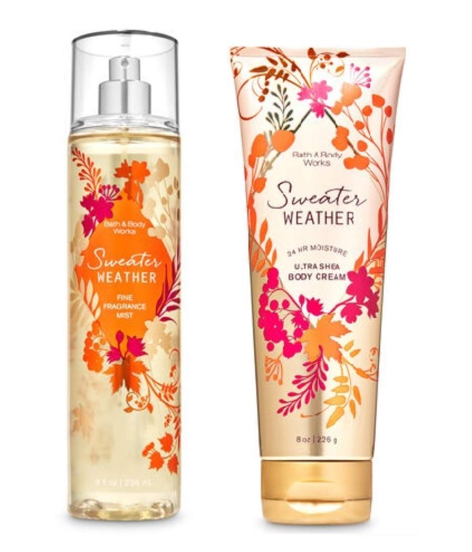 Bath and Body Works Ultra Shea Body Cream & Fine Fragrance Mist Set - Moisturizing Lotion & Perfume Spray for Women - Perfect for Fall/Winter Skincare & Gifting