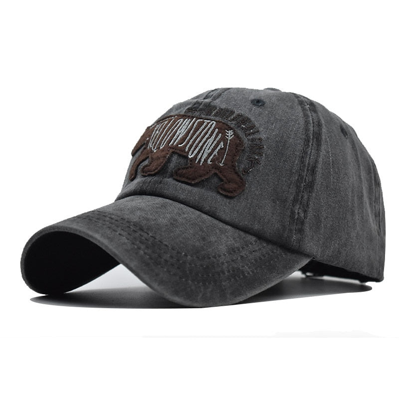 Bear Print Cotton Baseball Cap - Adjustable Snapback Hat for Men & Women - Outdoor Sports, Casual & Leisure Wear - Wholesale Fashion Accessories