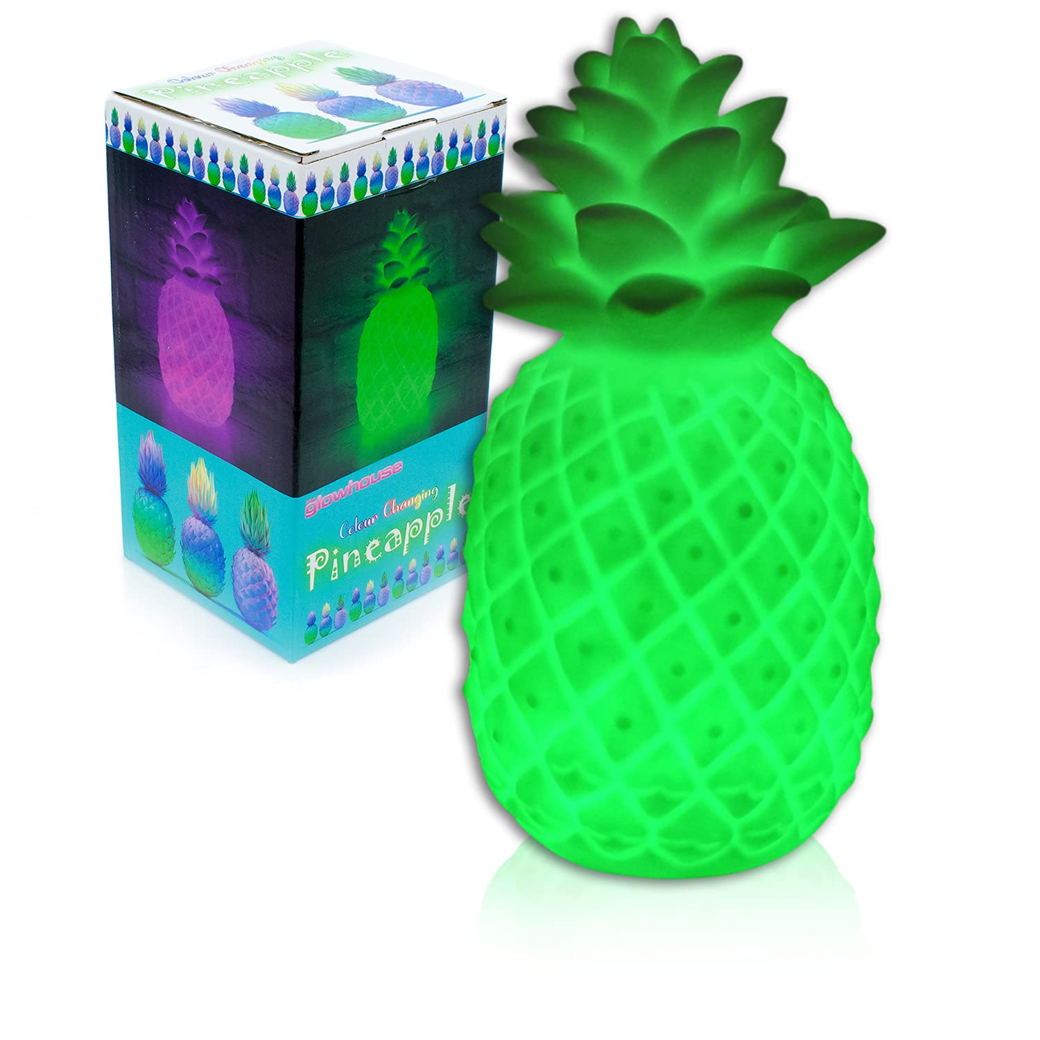 Color Changing Pineapple Mood Light - USB LED Night Light for Bedroom, Kids Room & Home Decor | Perfect for Relaxation, Parties & Gift Giving