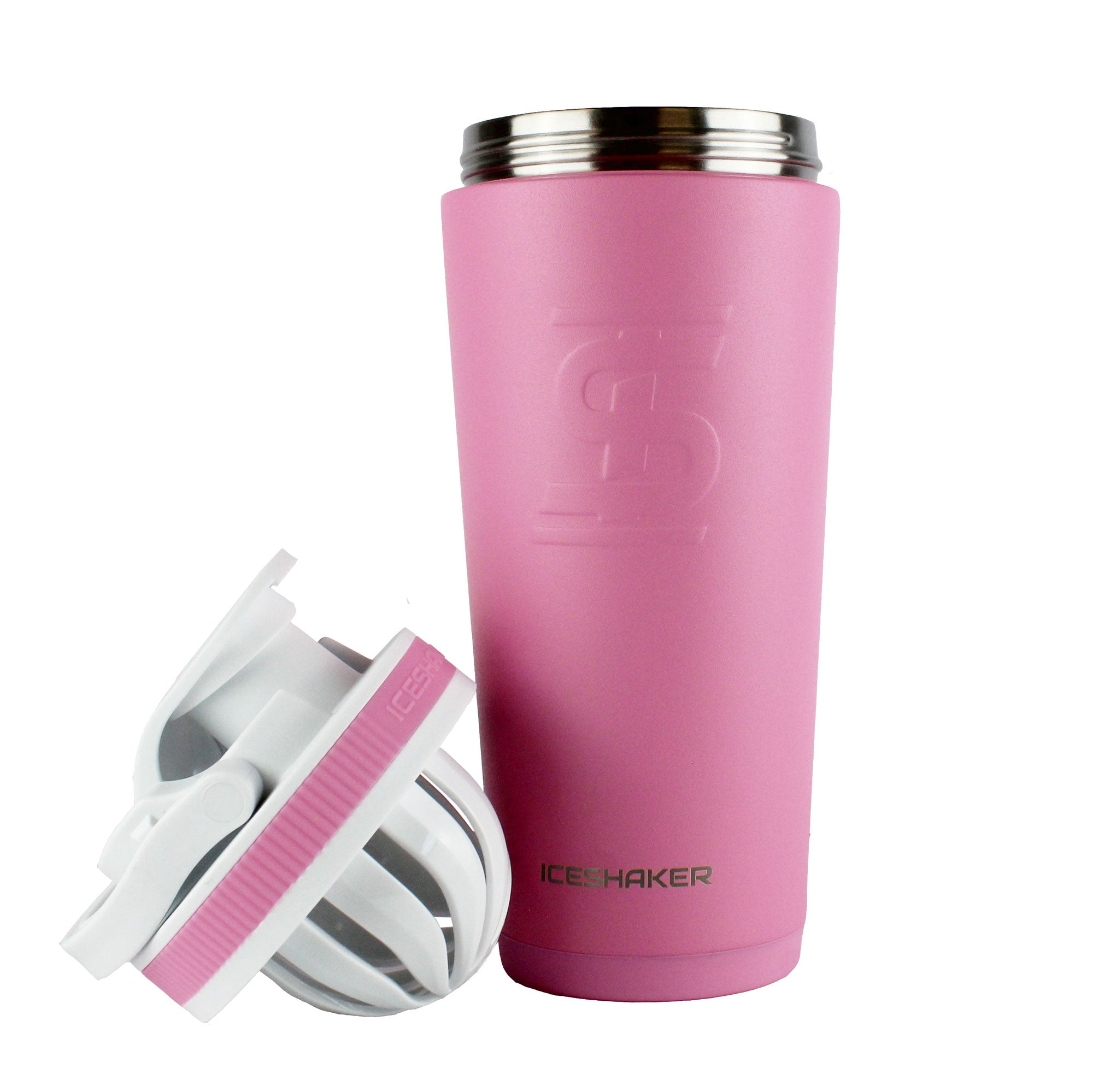 Gronk Signature Edition 26oz Insulated Stainless Steel Ice Shaker Bottle - Pink | Leak Proof Water Bottle for Gym, Workout & Sports | Perfect for Protein Shakes, Cold Drinks & Hydration On The Go