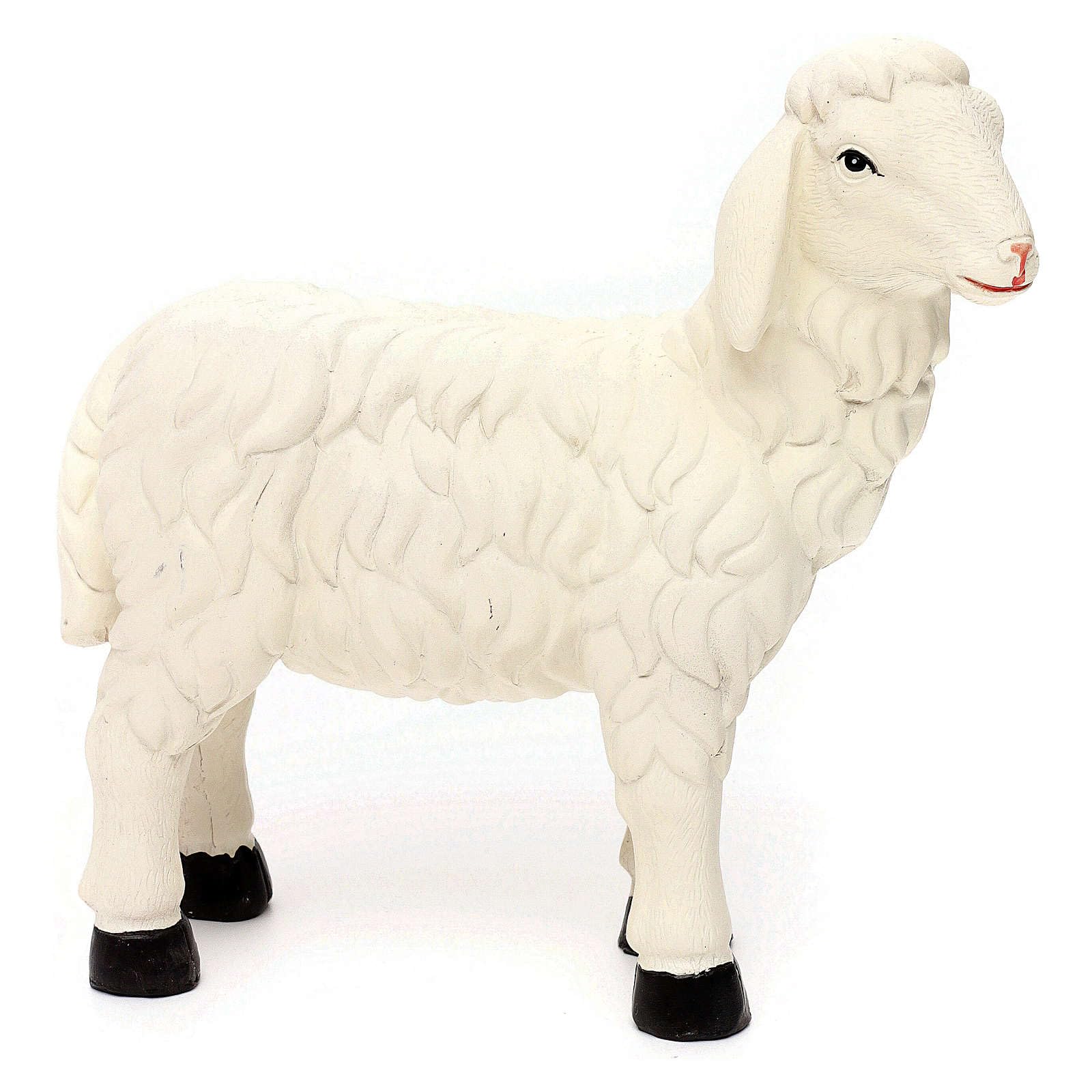 Nativity Scene Figurines - Set of 3 Realistic Resin Sheep & Ram Figures (35-40cm) for Christmas Crib Display, Home Decor & Holiday Tabletop Decorations