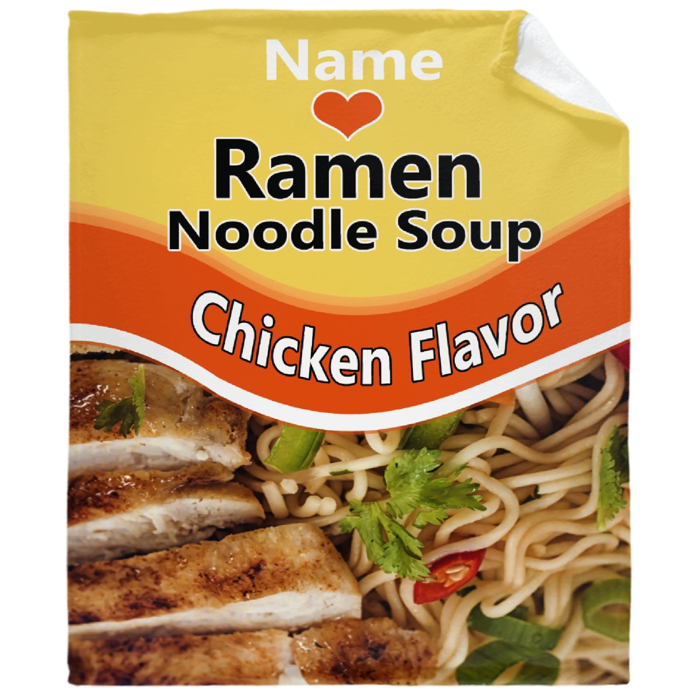 Custom Photo Blanket - Personalized Ramen Chicken Flavor Throw Blanket 120