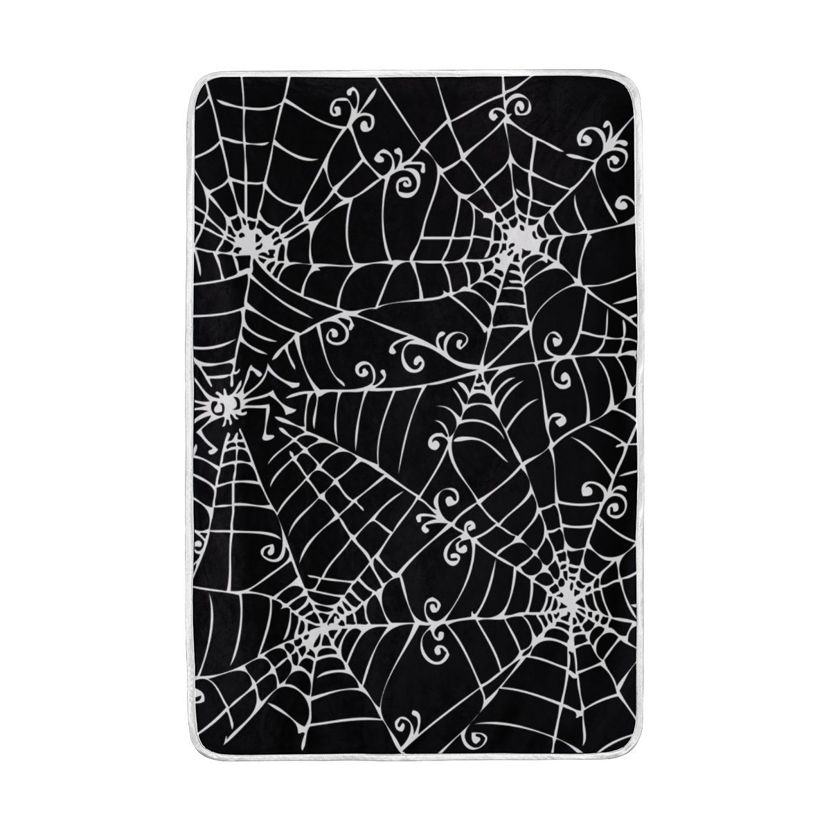 ALAZA U Life Vintage Spooky Spider Web Fleece Throw Blanket - 60x90 Inch Soft Cozy Blanket for Couch, Sofa, Bed - Perfect for Halloween Decor, Movie Nights & Gift Giving (Men, Women, Kids)