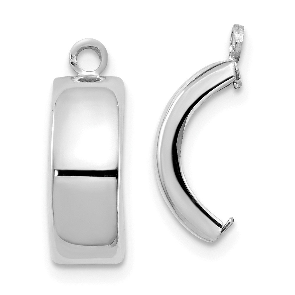 Solid 14K White Gold Polished Earring Jackets - Elegant Stud Enhancers for Everyday Wear & Special Occasions