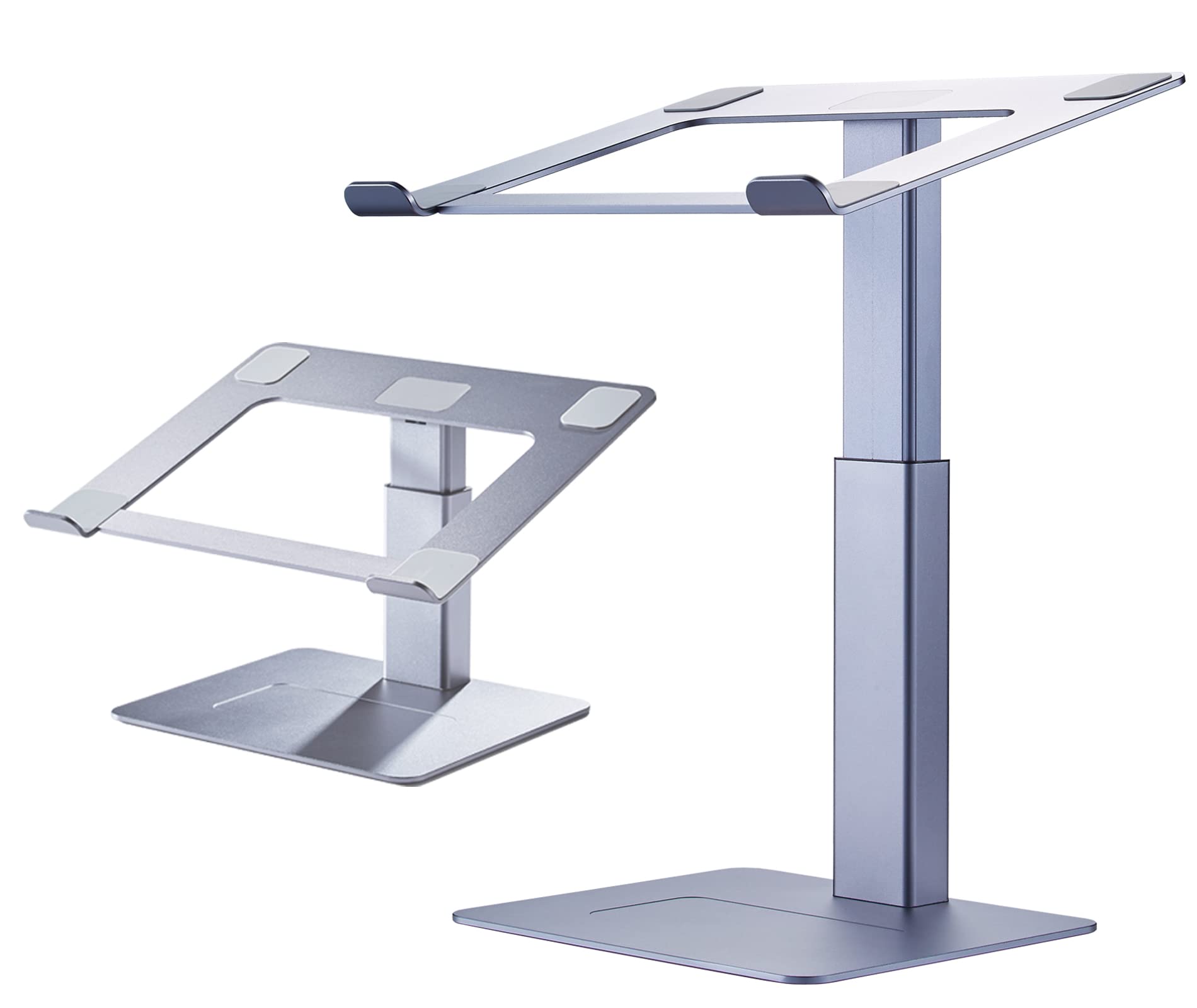 DEEDRR Adjustable Laptop Stand for Desk - Ergonomic Laptop Riser for Standing & Sitting Work - Multi-Angle Computer Stand for MacBook, iPad, Notebook (2 Pack: S370 & S180) - Perfect for Home Office, Gaming & Presentations