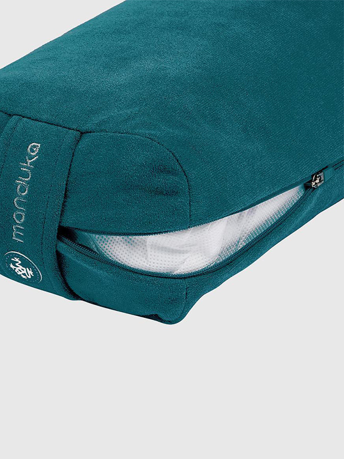 Manduka Lean Enlight Technology Meditation Bolster Cushion - Premium Yoga & Meditation Support for Home, Studio & Travel - Ideal for Back Pain Relief & Relaxation