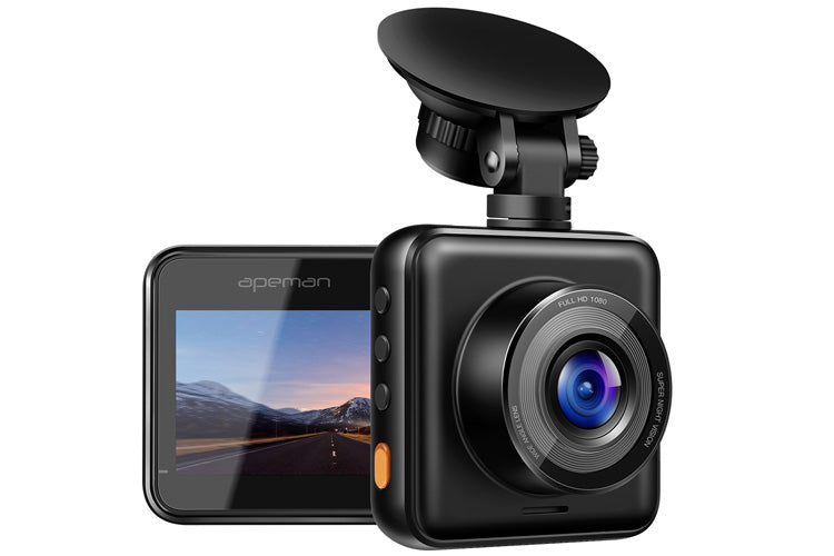 Apeman C420A 1080P Full HD Dash Camera with Night Vision & Motion Detection - Perfect for Night Driving, Parking Surveillance, and Road Trip Safety