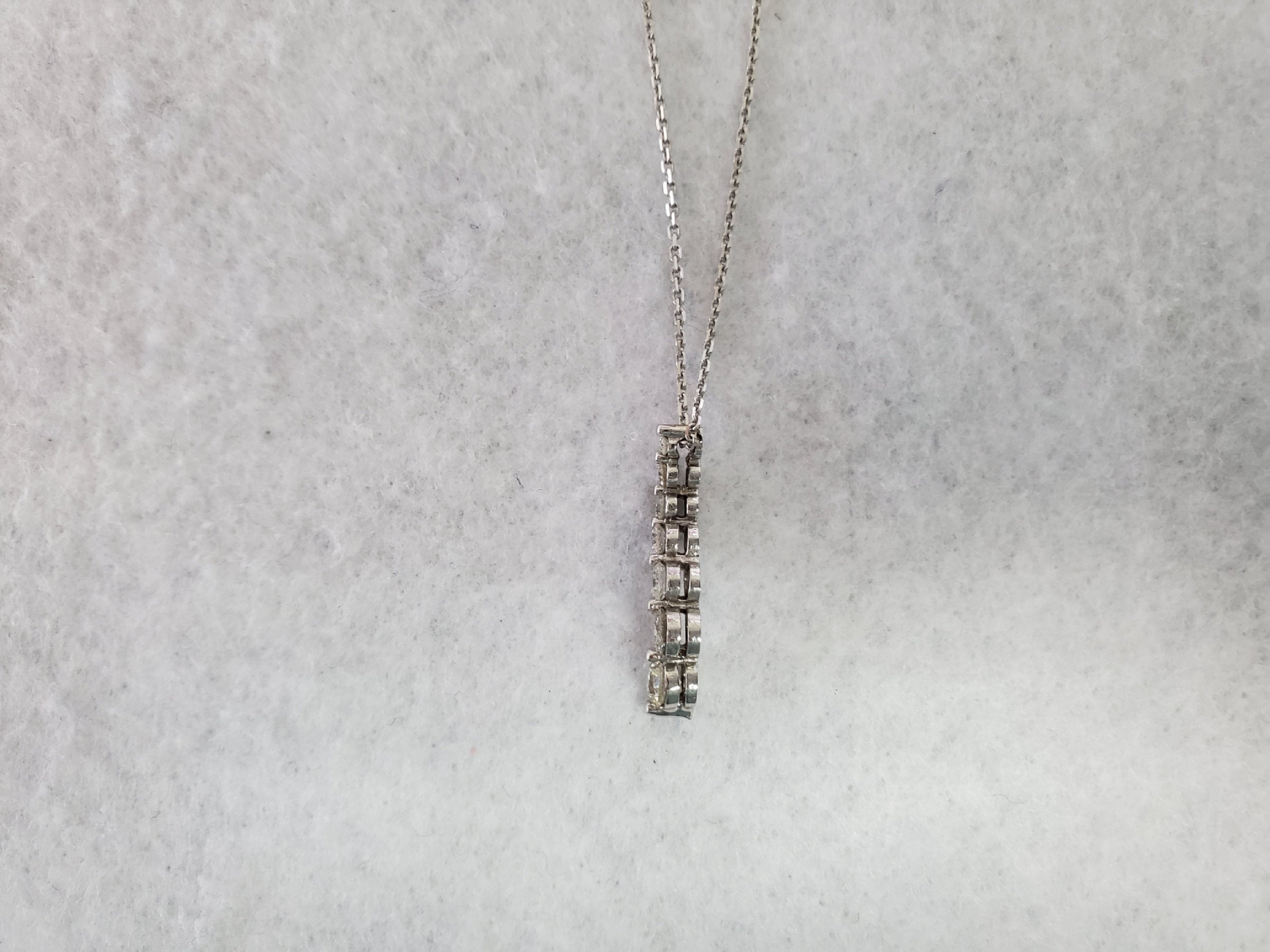 Diamond Journey Necklace .83cttw 14k White Gold or Yellow Gold - Elegant Anniversary Gift for Her, Perfect for Weddings & Special Occasions