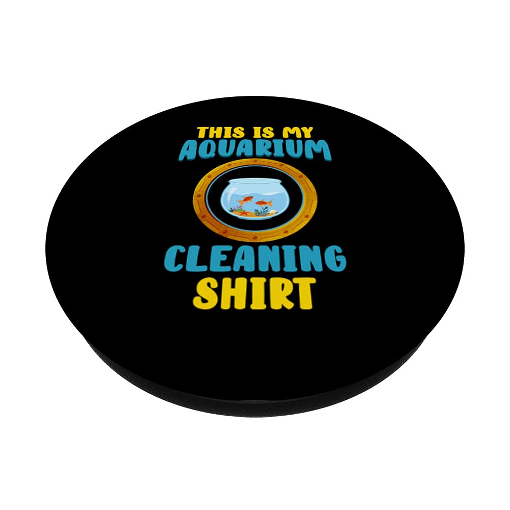 Aquarium Cleaning Fish PopGrip - Swappable Phone Grip for Fish Lovers | Perfect for Aquarium Enthusiasts