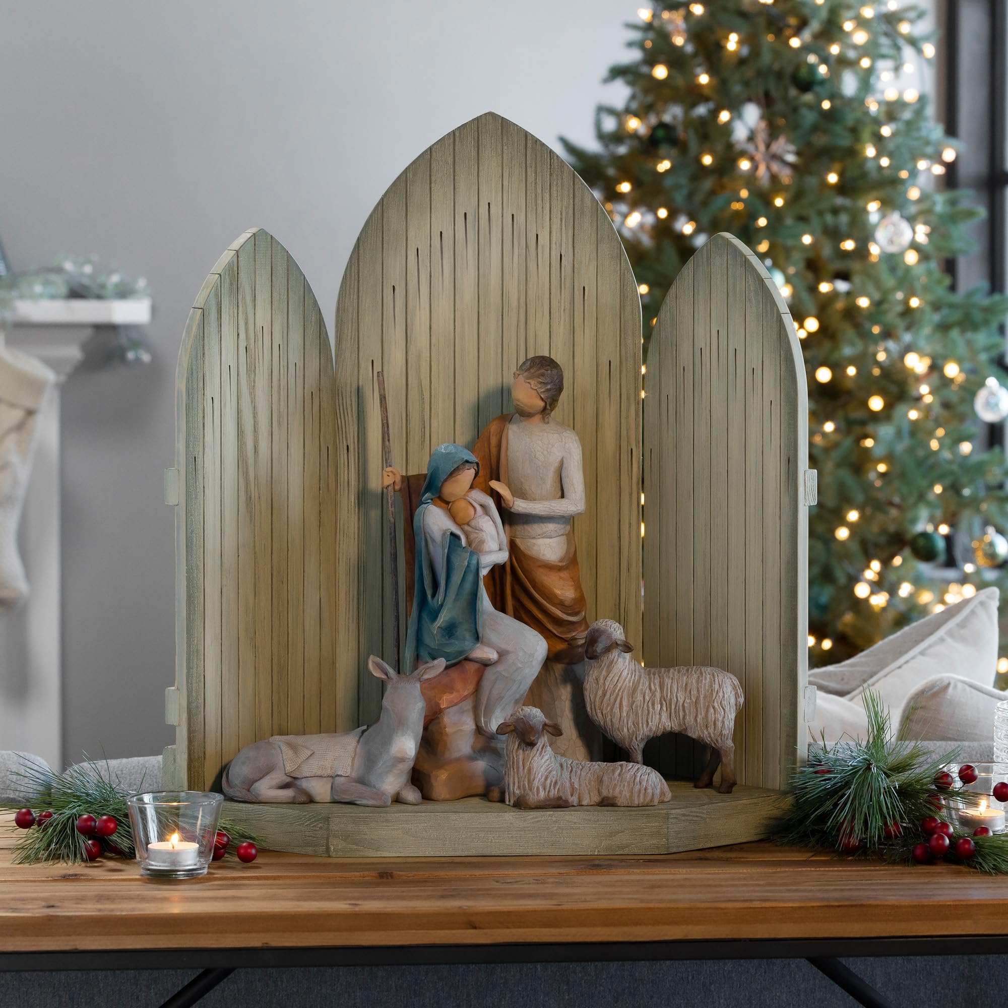 Willow Tree The Christmas Story Complete Large-Scale 6-Piece Nativity Set - Handcrafted Religious Figurines for Holiday Home Decor & Church Displays - Perfect for Christmas Celebrations, Gift Giving & Family Traditions