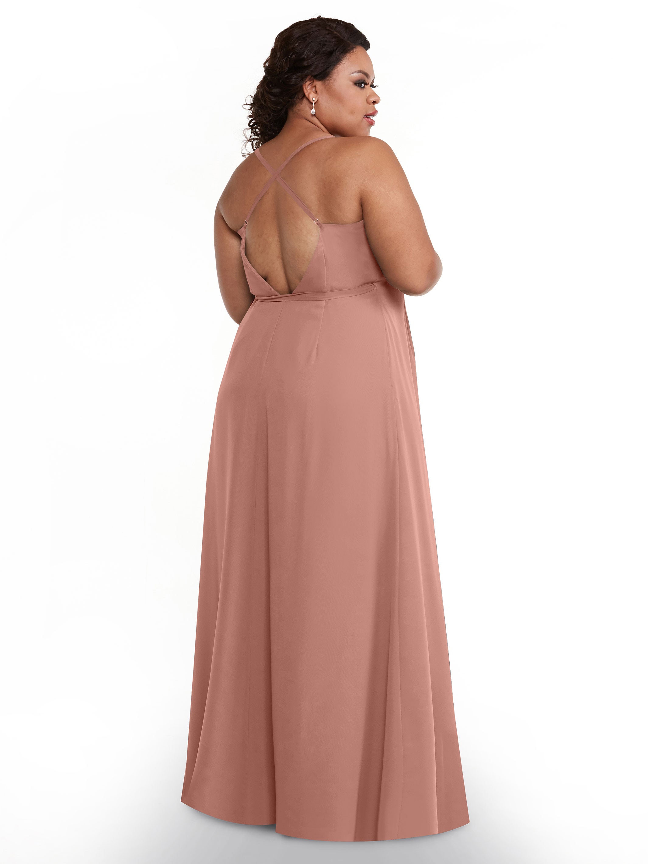 Elegant 80171 Sheath Chiffon Bridesmaid Dress with Adjustable Self-Tie Waist Sash - Perfect for Weddings, Formal Events & Special Occasions