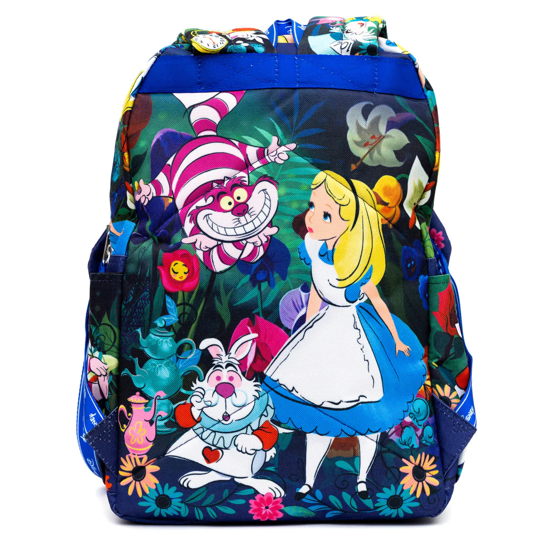 Alice in Wonderland 17 Inch Backpack for School, Travel & Cosplay | Themed Book Character Laptop Bag for Women & Teens