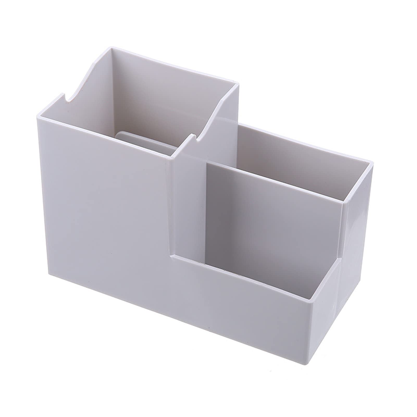 BONYOUN ABS Desk Organizer with Multiple Grids - Large Capacity Table Storage Box, Pen Holder & Phone Stand - Perfect for Office, Home, School (Grey)