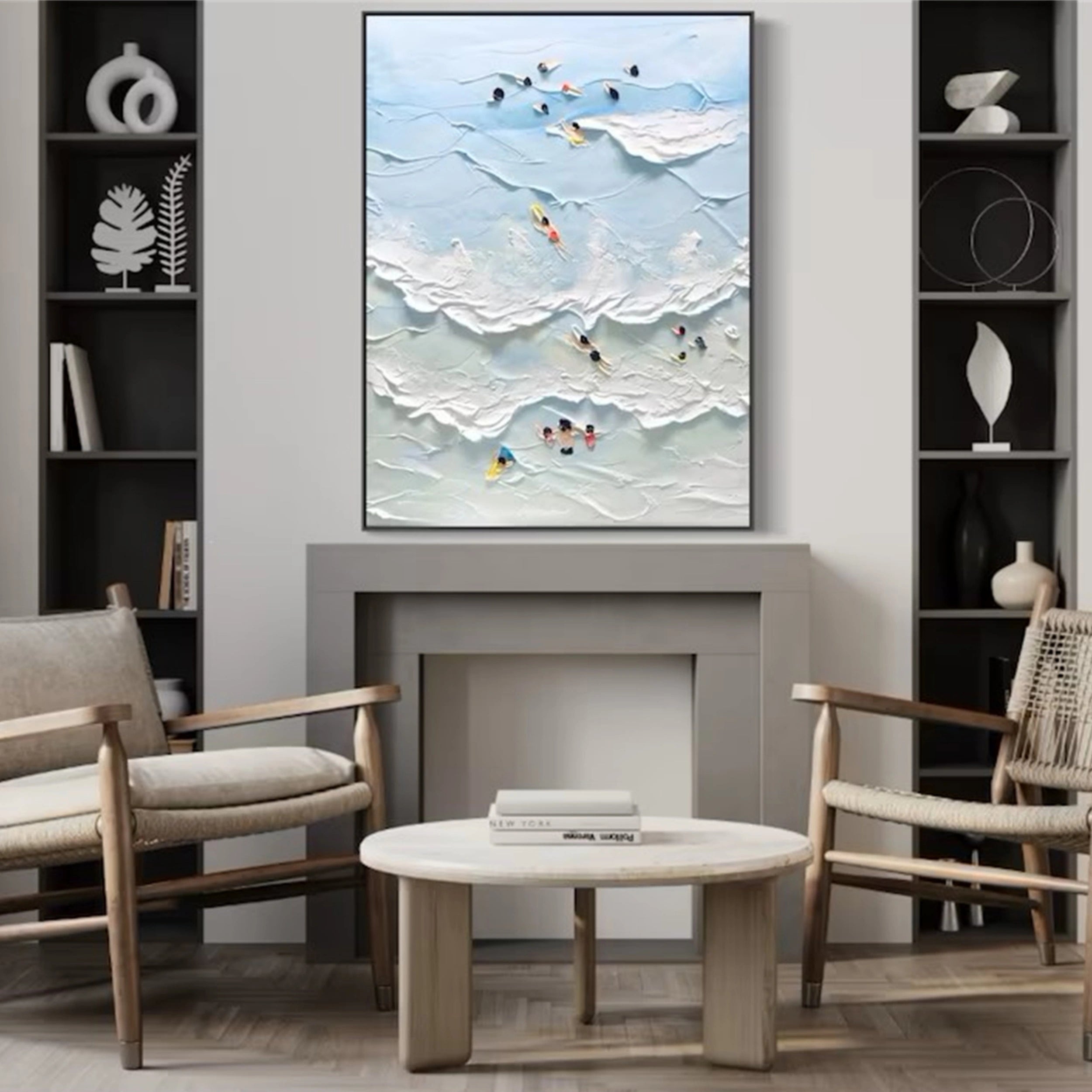 Ocean and Sky Painting #OS 044 - Stunning Seascape Wall Art for Home & Office Decor | Perfect for Living Room, Bedroom or Beach House