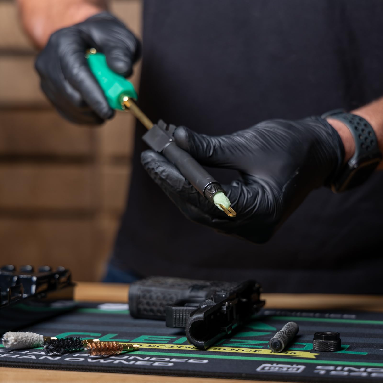 Clenzoil Pistol Basics Single-Caliber Cleaning Kit - Complete Gun Maintenance Kit for 38 Caliber & 9mm Pistols - Includes Bore Brushes, Gun Oil & Accessories - Perfect for Home, Range & Firearm Care