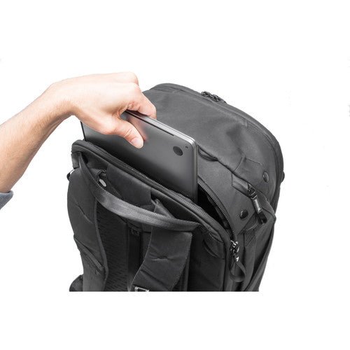 Peak Design 45L Travel Backpack - Waterproof Hiking Backpack for Men & Women - Durable Carry-On Backpack for Air Travel, Camping & Outdoor Adventures (Black)