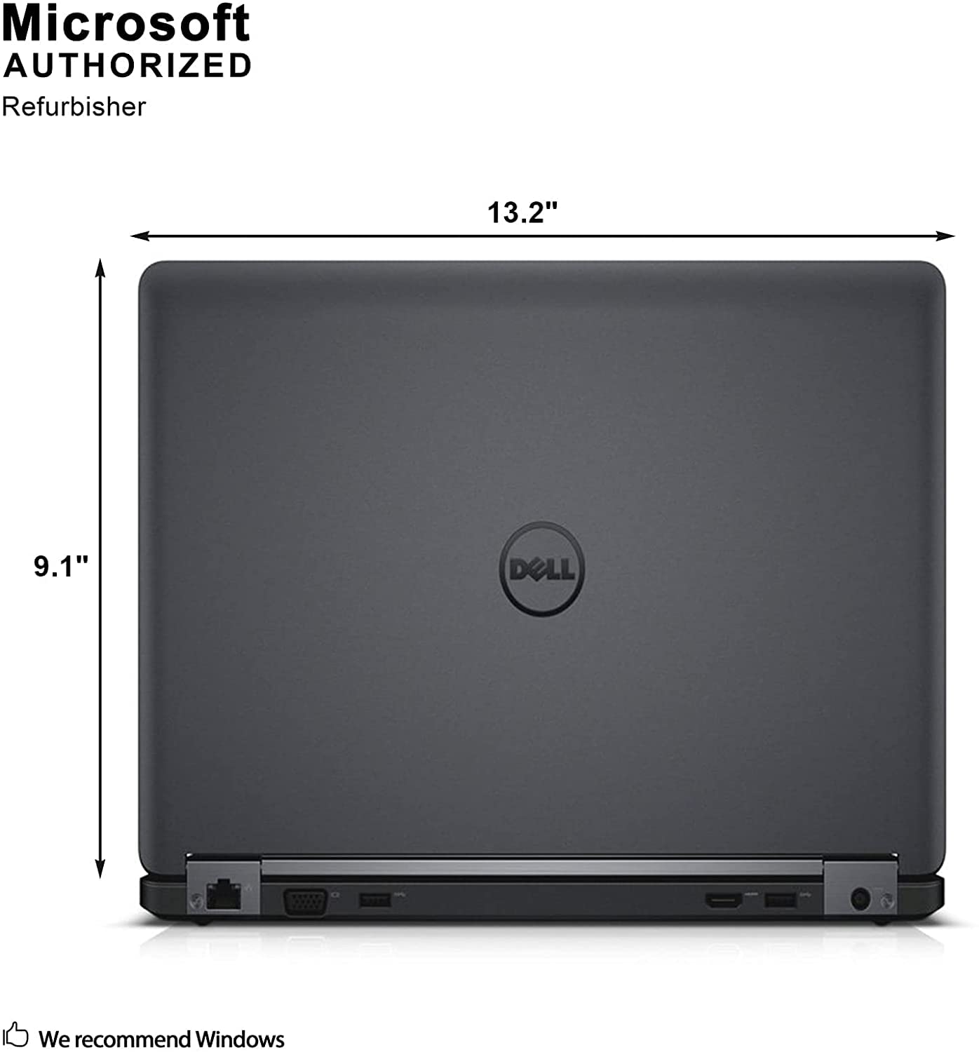 Refurbished Dell Latitude E5470 Business Laptop - Intel Core i7-6600U, 8GB RAM, 256GB SSD, HD Webcam, WiFi, Windows 10 Pro | Ideal for Remote Work, Office Productivity & Business Travel