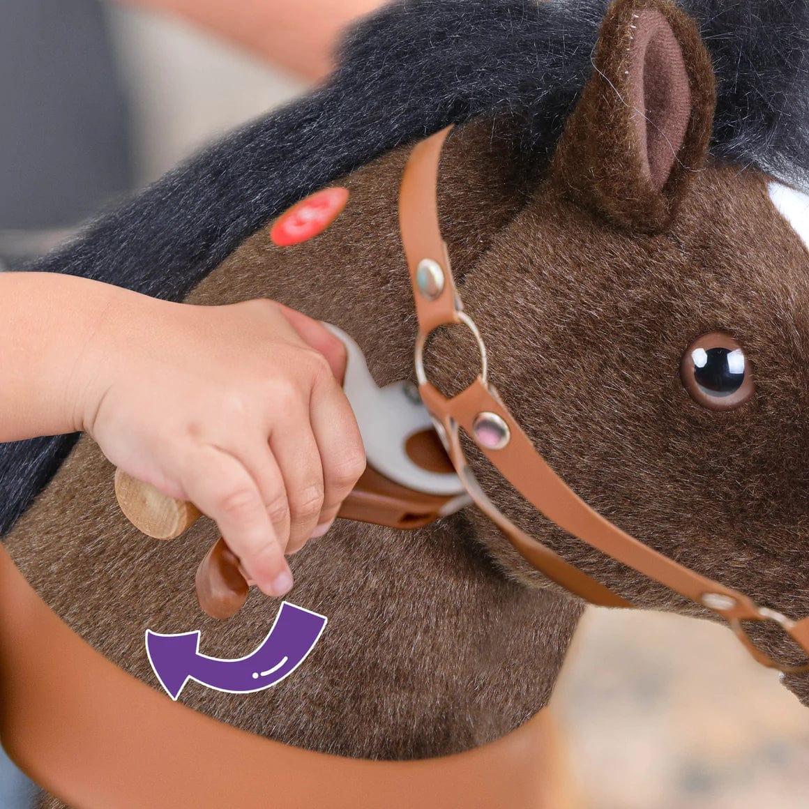 Ponycycle Ride-On Toy for Kids Ages 4-8 | Medium Size Wooden Rocking Horse | Perfect for Indoor & Outdoor Play, Birthday Gifts, and Pretend Play Activities