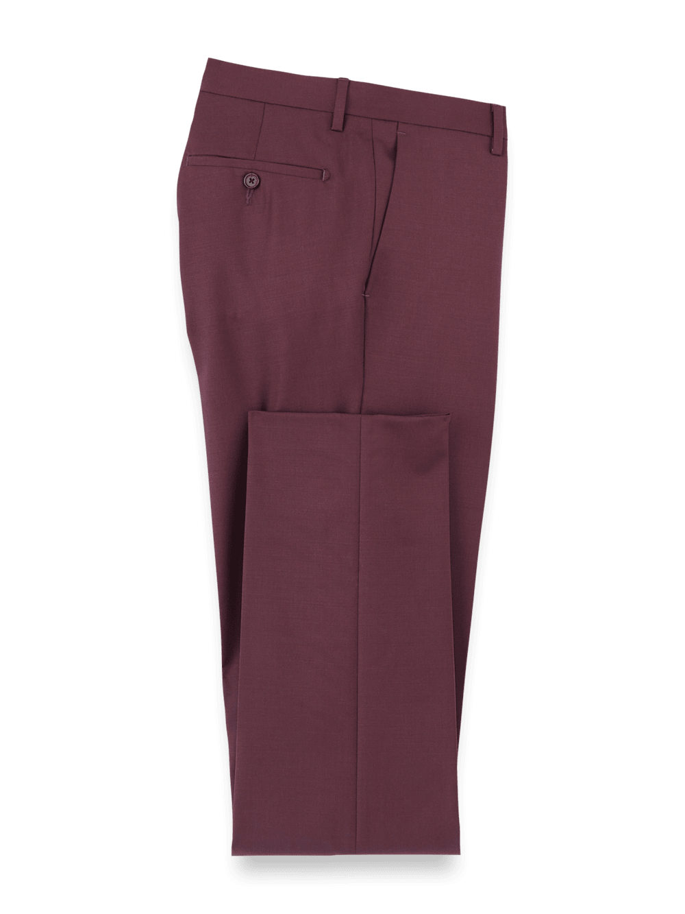 Premium Wool Gabardine Dress Pants for Men - Classic Burgundy Color | Office Wear, Business Attire & Formal Occasions