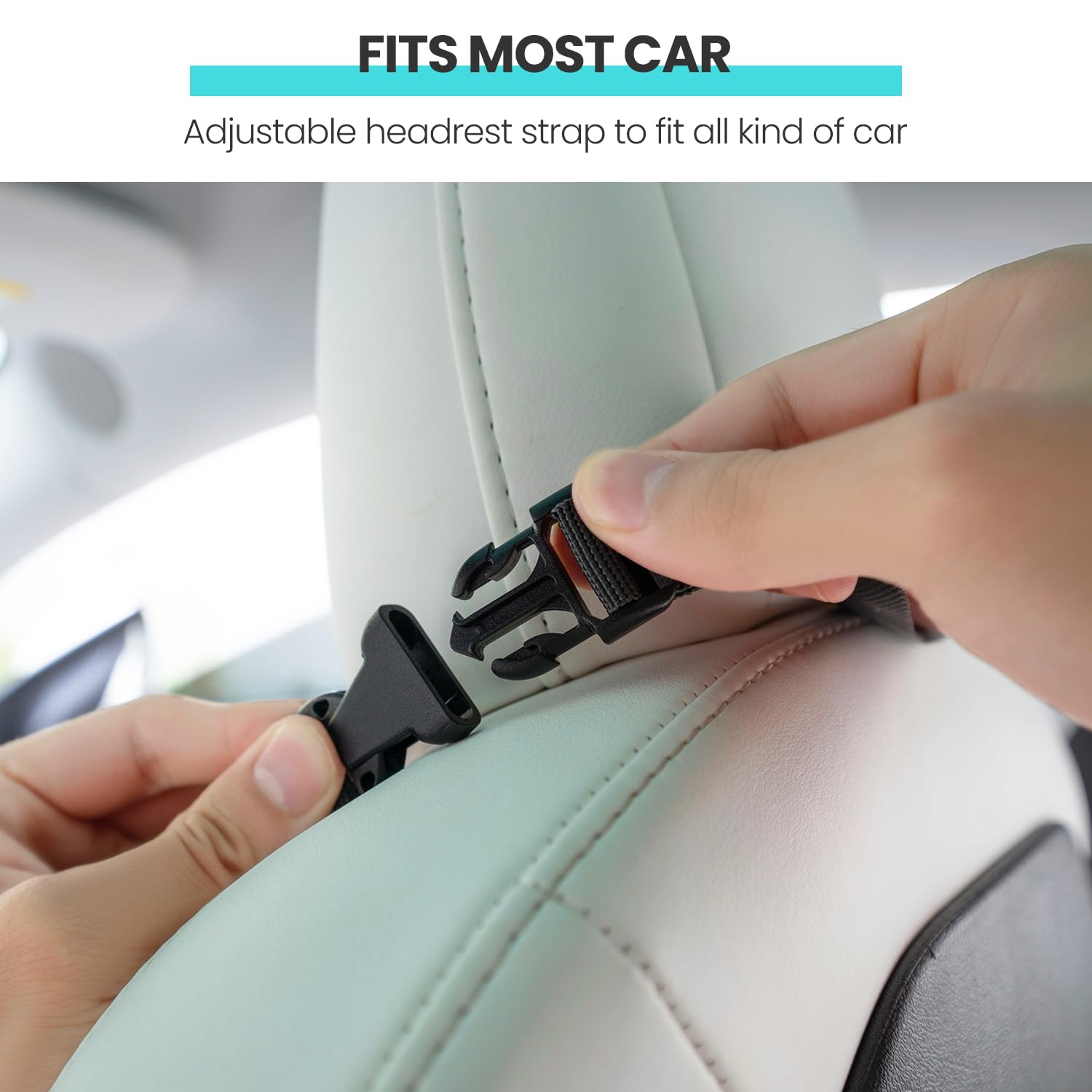 HEYTRIP 2-Pack Car Seat Protector Mat for Kids 0-12 Years - Waterproof, Non-Slip, Easy Clean - Fits Rear & Forward Facing Car Seats (Black & Blue) - Perfect for Family Road Trips & Daily Commutes