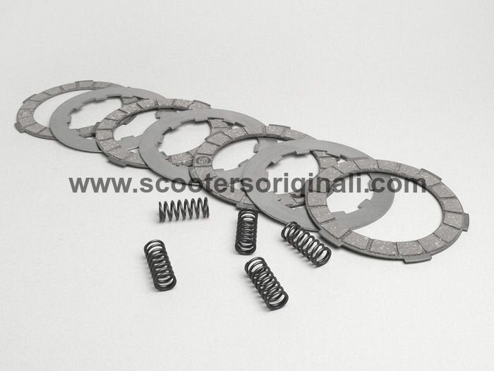 Lambretta Clutch Plate Set of 4 - Steels, Springs & Surflex for Smooth Gear Shifting | Scooter & Motorcycle Replacement Parts | Perfect for Urban Commuting & Long Rides