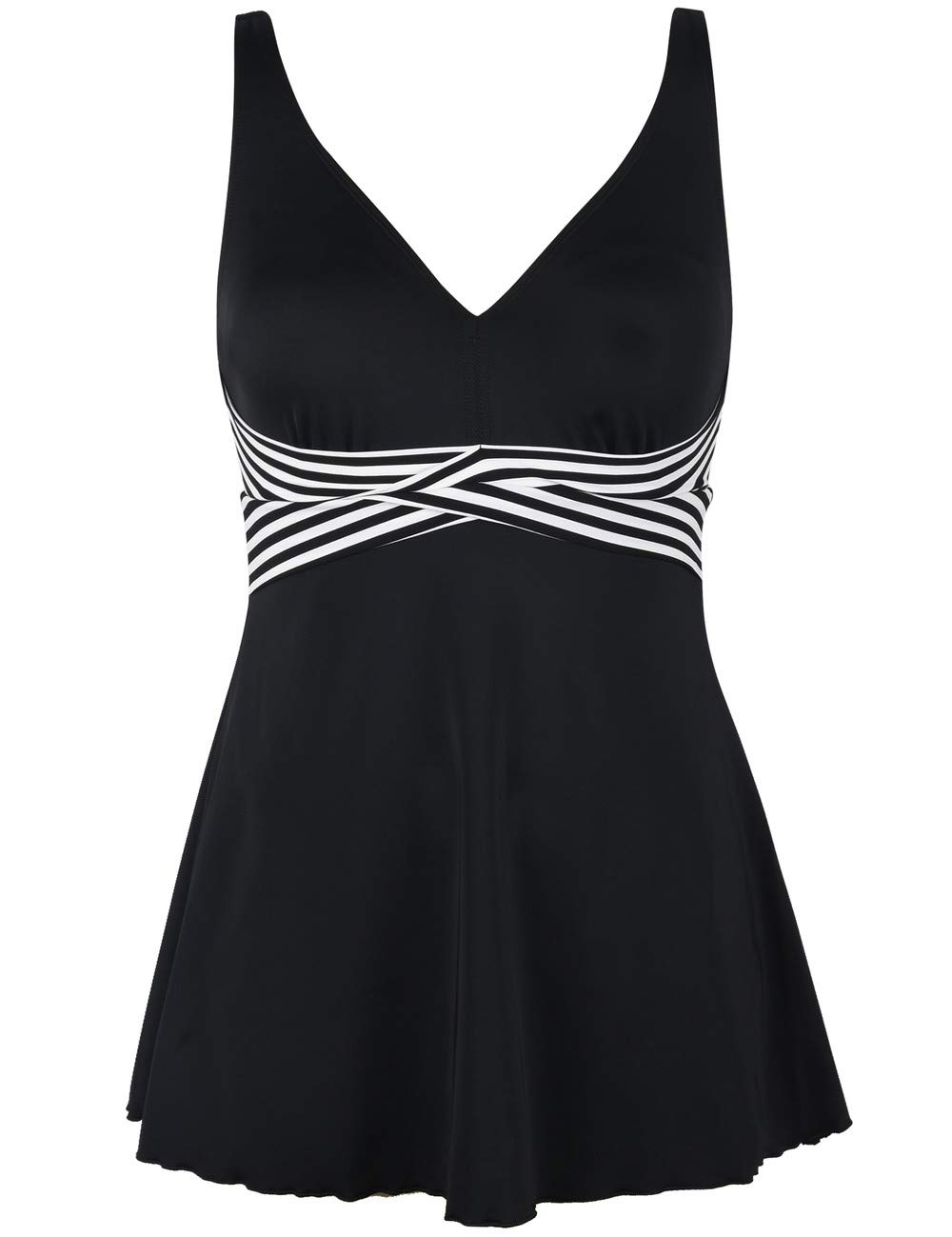 **Septangle One Piece Swim Dress for Women - Plus Size V Neck Tummy Control Swimwear | Bathing Suits for Beach, Pool & Vacation**