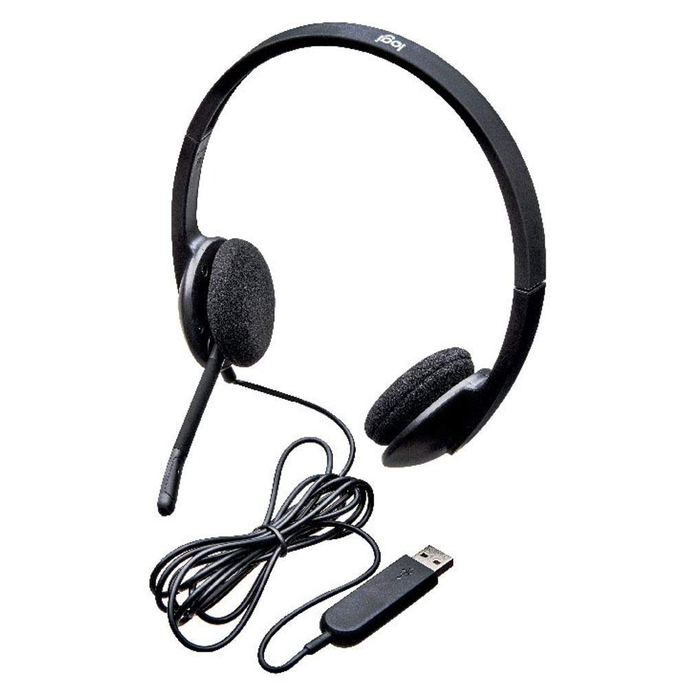 Logitech H340 USB Headset with Noise-Canceling Mic for PC & Mac | MK270 Wireless Keyboard and Mouse Combo for Windows | 2.4GHz Long Range Connection | Perfect for Home Office, Gaming & Remote Work