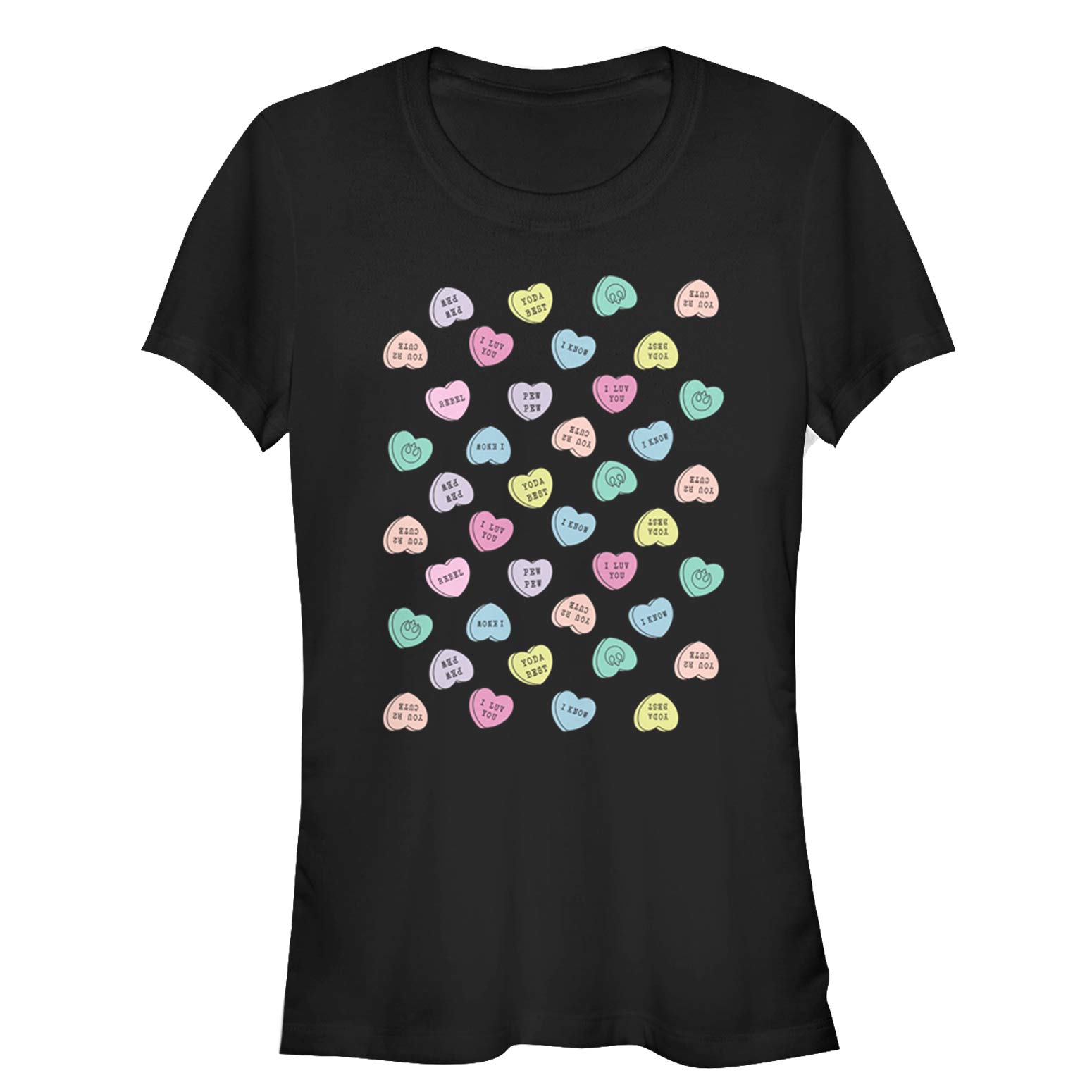 Star Wars Valentine's Day T-Shirt with Candy Heart Quotes - Cute Kids Valentine Gift for School Parties & Galactic-Themed Events