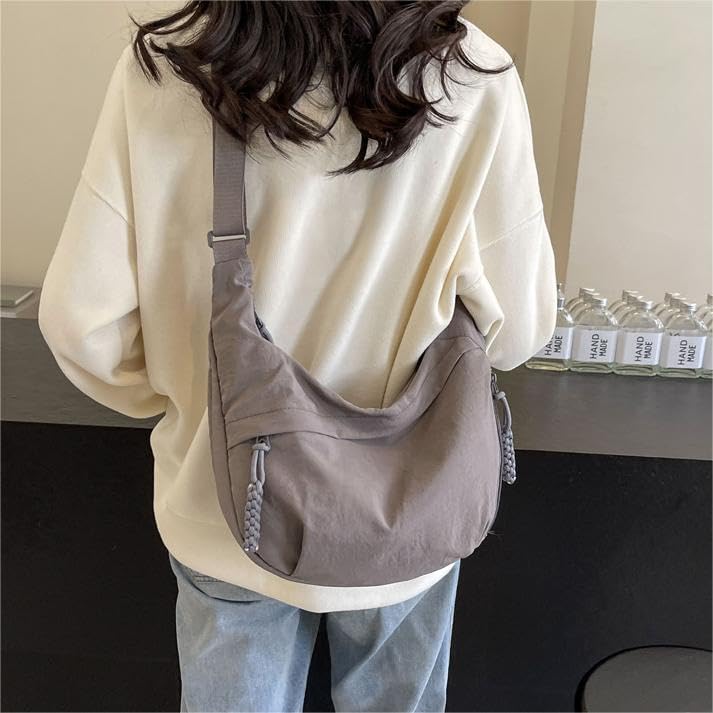 Stylish Nylon Crescent Crossbody Bag for Women - Lightweight Shoulder Tote & Sling Purse - Perfect for Outdoor Travel, Shopping, and Daily Use