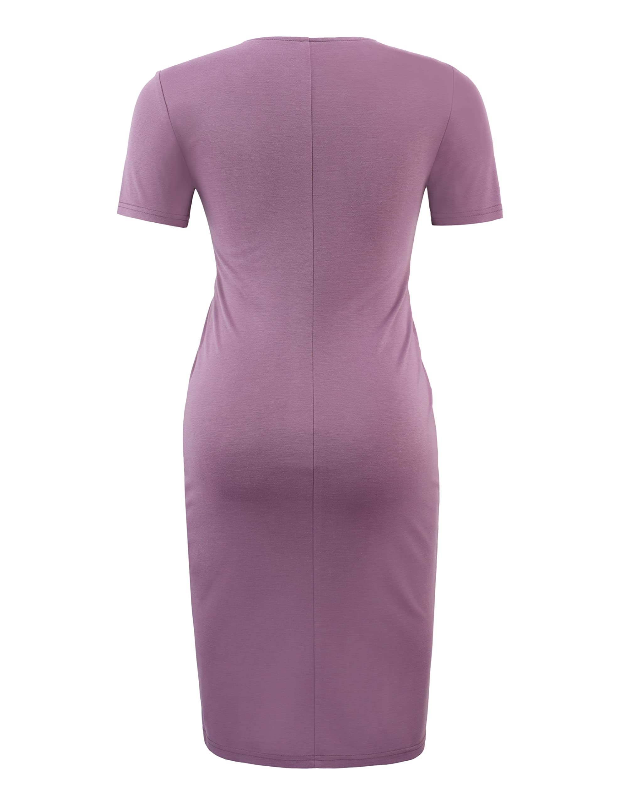Elegant Short Sleeve Maternity Dress for Women - Comfortable Pregnancy Dress for Work, Baby Shower & Photoshoots | Perfect for Office, Maternity Events & Special Occasions