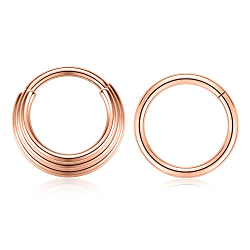 Style2:Rose Gold with Triple Stacked